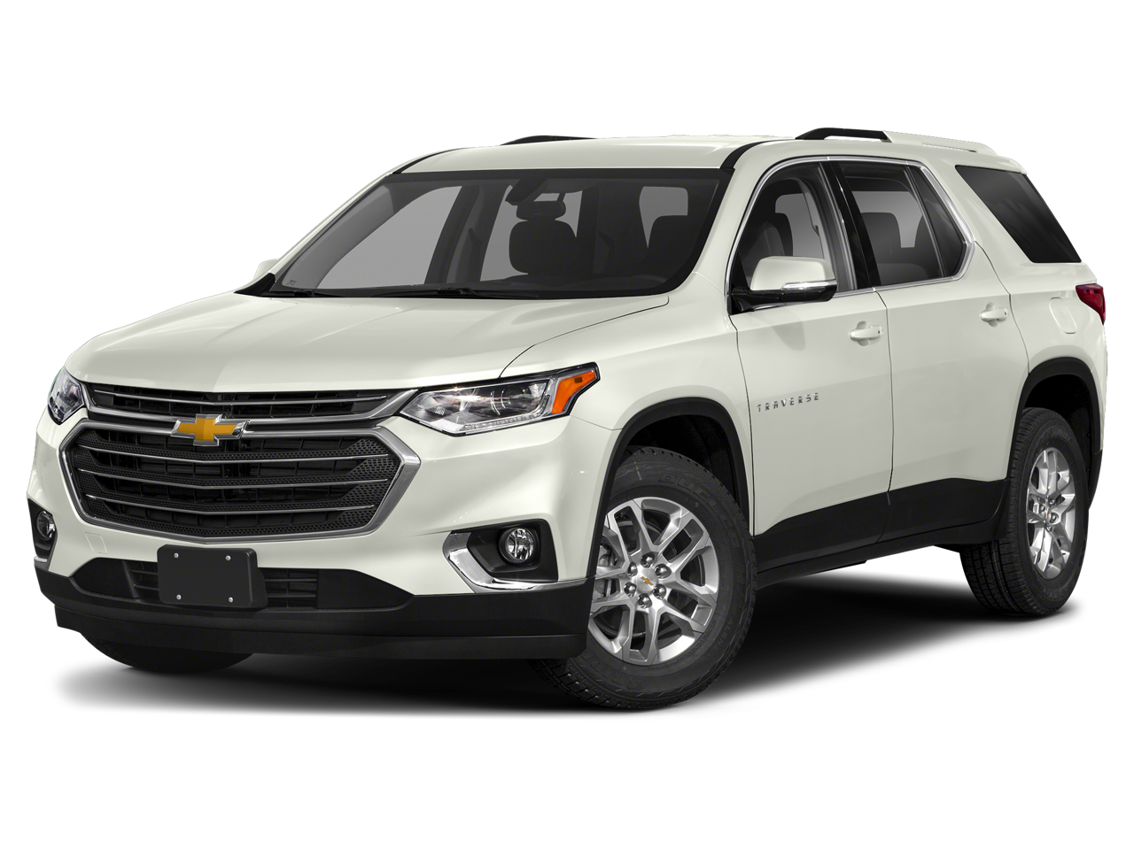 2018 Chevrolet Traverse LT Leather in Summit White — front three-quarter view